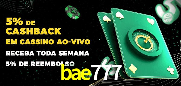 Promoções do cassino ao Vivo bae777